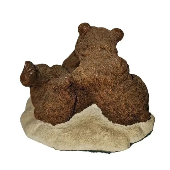 Vintage 1992 "Endangered Friends" Bears Cubs Decor Ceramic - Picture 2 of 4